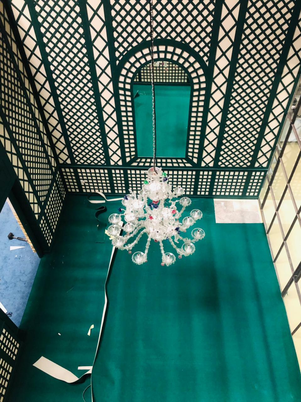 Custom multi-tier grand chandelier for Parisian opera house