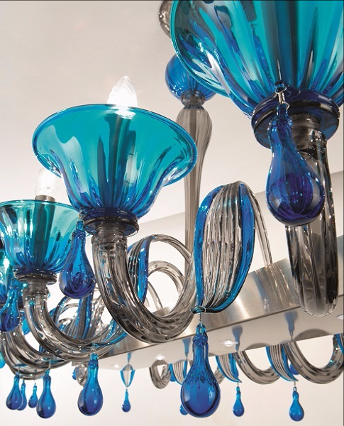 Examples of custom color options for Murano glass